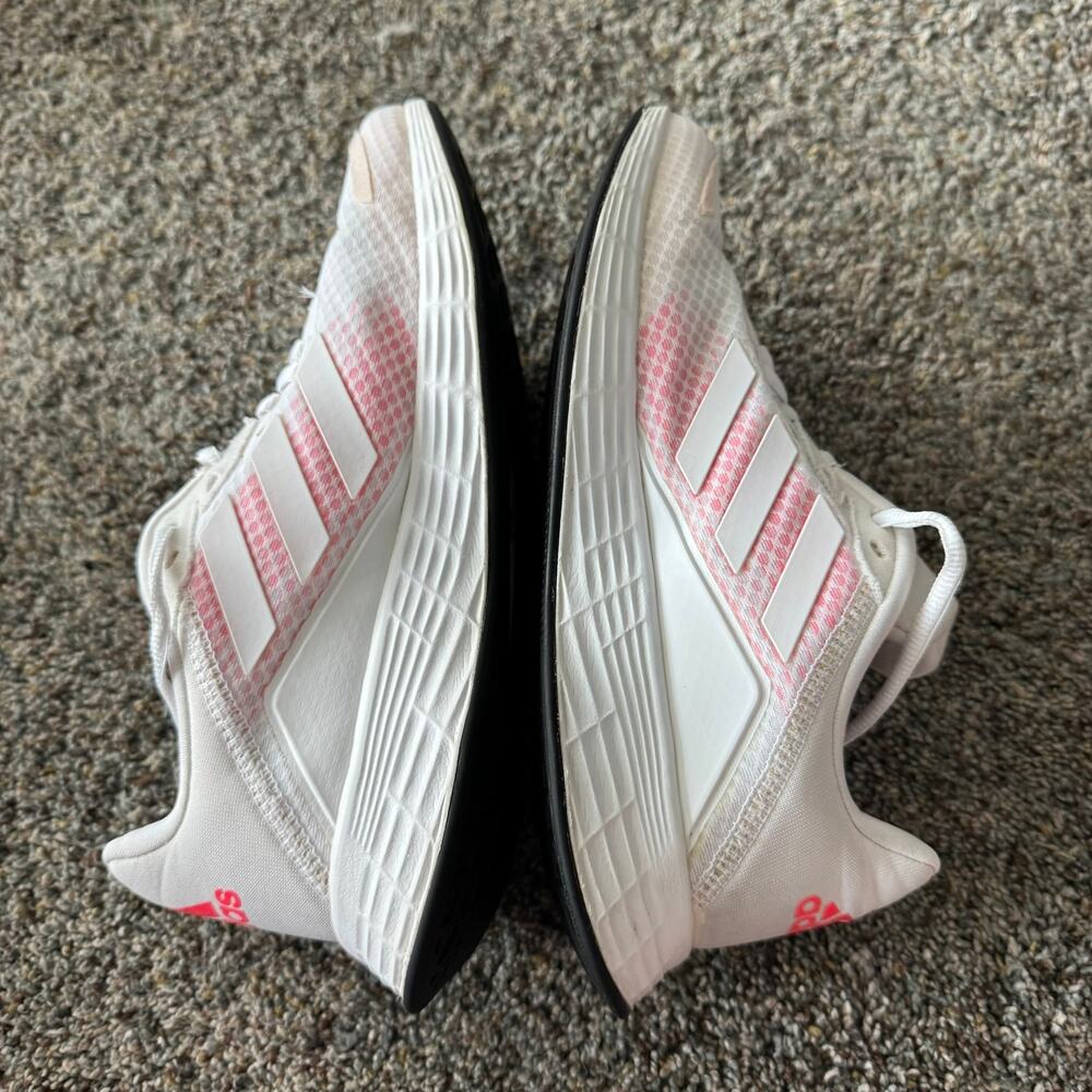 Adidas Light Motion Duramo Trainers Running Shoes Women's Size 8 White & Pink - Picture 9 of 10